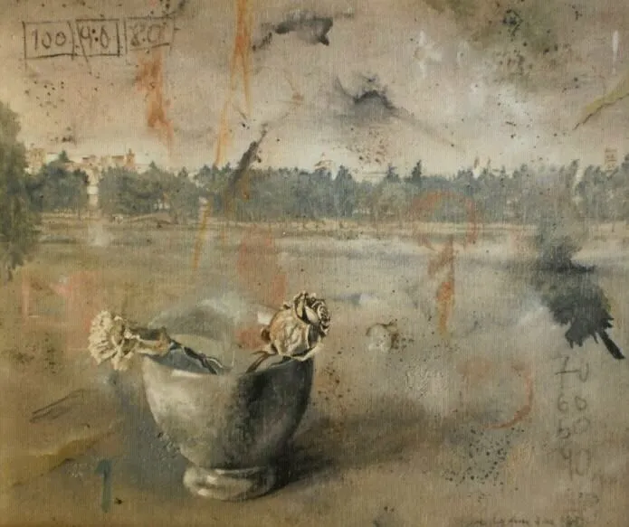 Rosa y clavel marchitos, de José Luis Acera Díaz