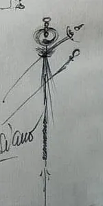 Una figura con cetro. Detalle de los estudios de anatomía de José Luis Acera Díaz, 1979
