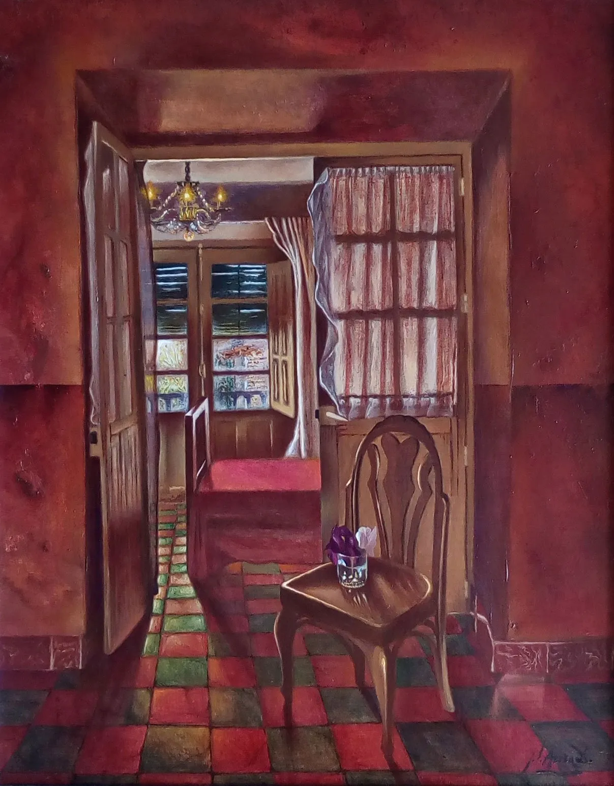 Interior con lirios, de José Luis Acera Díaz