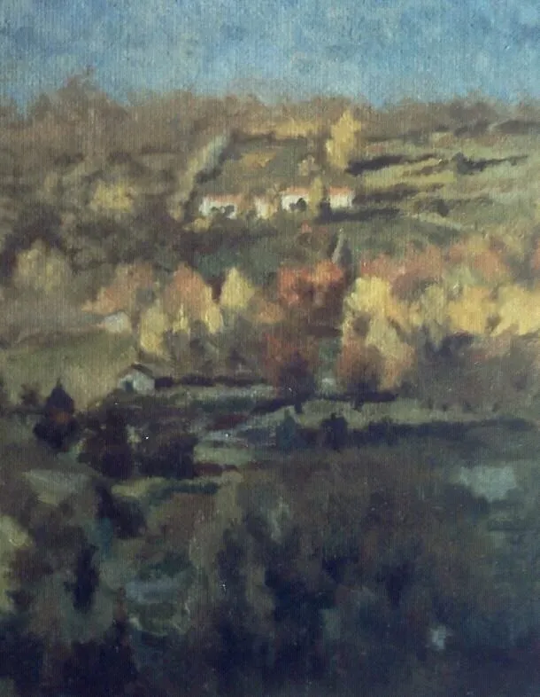 Ladera en otoño, boceto