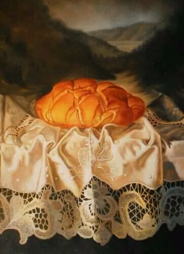 Pan en mantel y paisaje, acabado